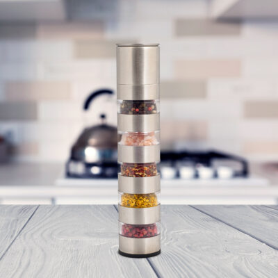 Râșniță manuală pentru sare și piper sau condimente 5in1, DOMESTICO