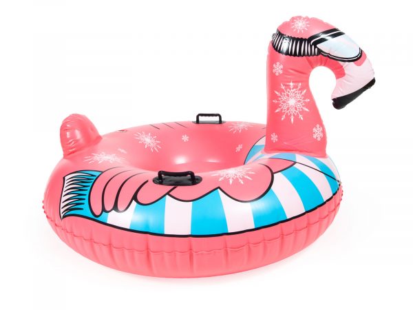 Nafukovací-kluzák-Plameňák-na-sníh-02 Sanie gonflabilă tip colac Flamingo, CUCULO - imagine 5