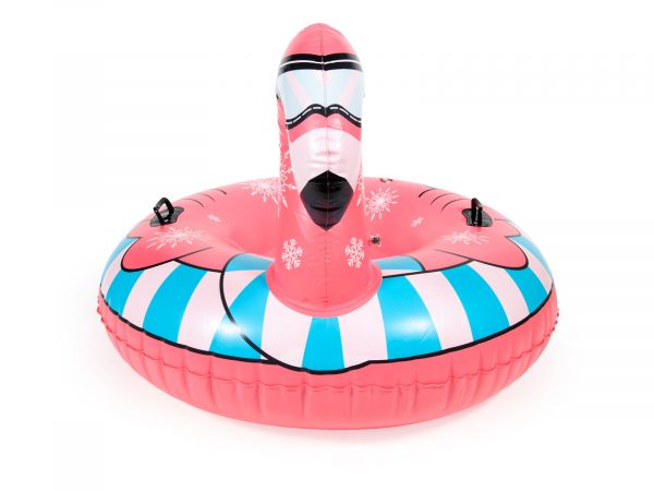Nafukovací-kluzák-Plameňák-na-sníh-03 Sanie gonflabilă tip colac Flamingo, CUCULO - imagine 4