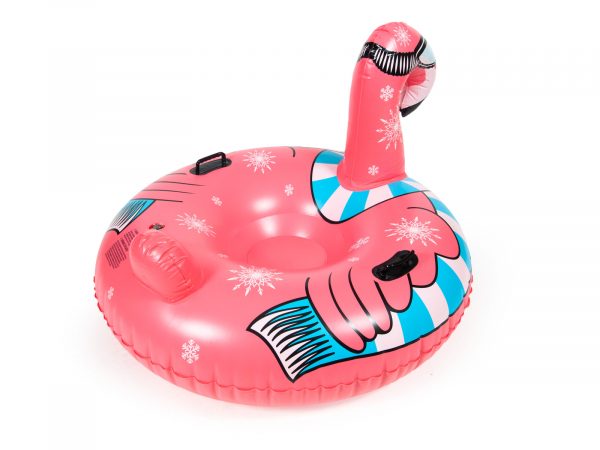 Nafukovací-kluzák-Plameňák-na-sníh-04 Sanie gonflabilă tip colac Flamingo, CUCULO - imagine 3