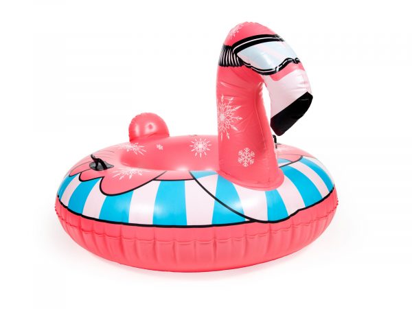 Nafukovací-kluzák-Plameňák-na-sníh-05 Sanie gonflabilă tip colac Flamingo, CUCULO - imagine 2