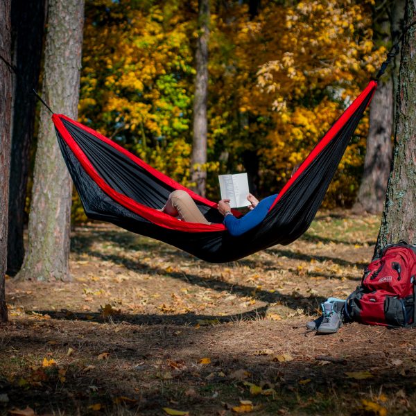 Hamac de călătorie ultra ușor, pentru două persoane - imagine 6