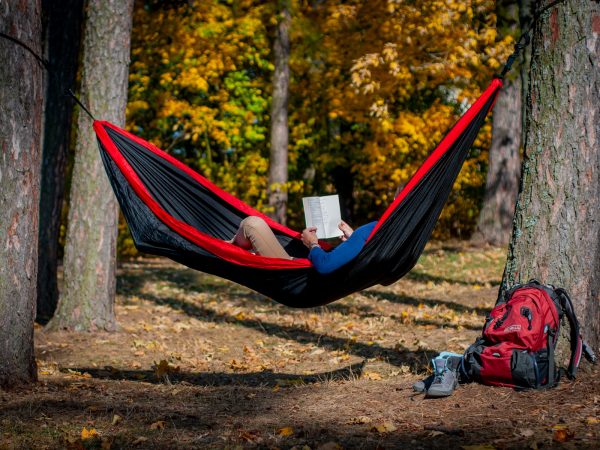 Hamac de călătorie ultra ușor, pentru două persoane - imagine 5