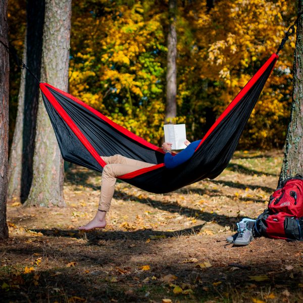Hamac de călătorie ultra ușor, pentru două persoane - imagine 8
