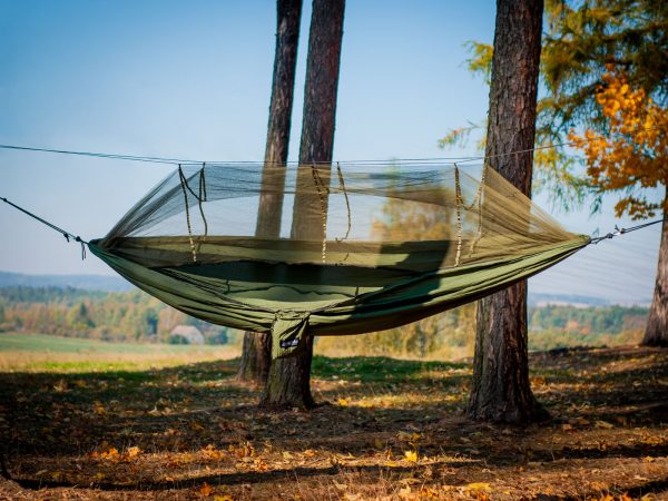 Hamac de călătorie ultra ușor cu plasă pentru țânțari, pentru două persoane - imagine 4