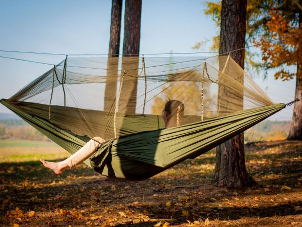 Hamac de călătorie ultra ușor cu plasă pentru țânțari, pentru două persoane - imagine 3