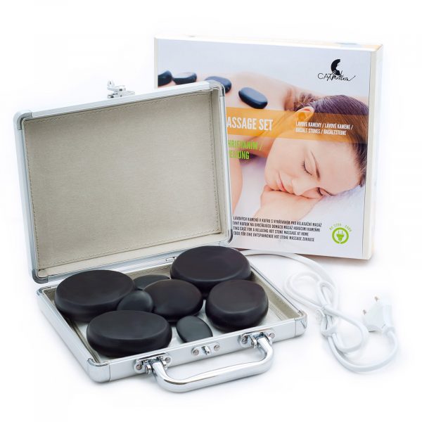 hot-stone-massage-set Pietre vulcanice pentru masaje: Trusa într-o valiză de încălzire - 8 bucăți - imagine 3