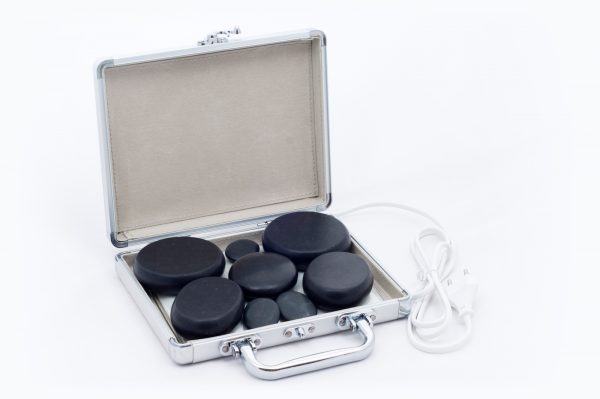 hsms-basic_case-open Pietre vulcanice pentru masaje: Trusa într-o valiză de încălzire - 8 bucăți - imagine 10