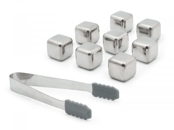 Ledové-ocelové-kostky-Ice-cubes-pro-chlazení-whisky-a-jiných-drinků-8ks,-Domestico Cuburi de gheață din oțel inoxidabil pentru răcirea de whisky și alte băuturi 8 bucăți, Domestico - imagine 2