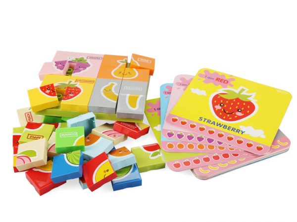 4 Set construcții Wange - puzzle cu fructe - imagine 5