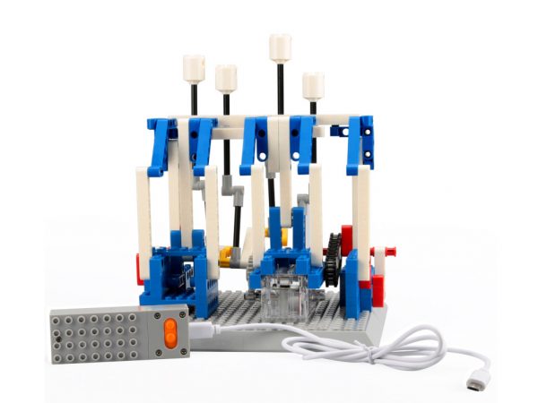 Set electronic 4in1 Wange - motor, ciocan automat, dinozaur, scaun pliabil - imagine 5