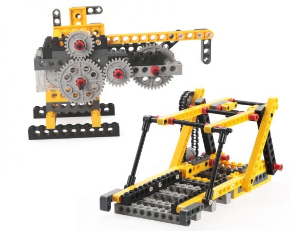 Set construcții electronic 4 in 1 Wange - pompă, punte suspendată, ferăstrău, navă pirați - imagine 3