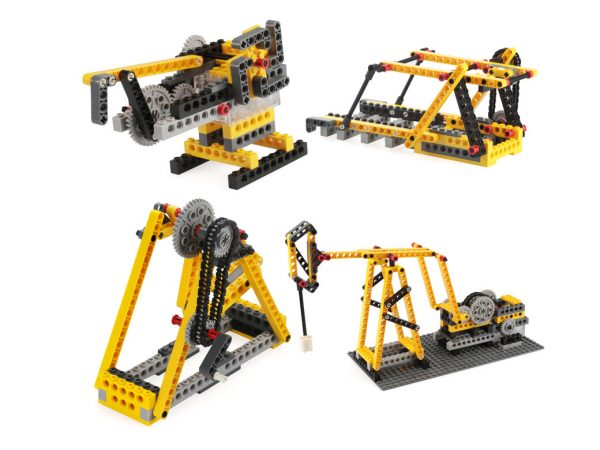 Set construcții electronic 4 in 1 Wange - pompă, punte suspendată, ferăstrău, navă pirați - imagine 4