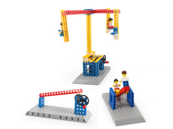 Stavebnice-3v1-Wange---kolotoč,-houpačka,-automatická-závora-2 Set construcții 3in1 Wange - carusel, leagăn, barieră automată - imagine 3