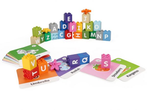 Stavebnice-Wange---vláček-s-abecedou-4 Set construcții Wange - trenuleț cu alfabet - imagine 6