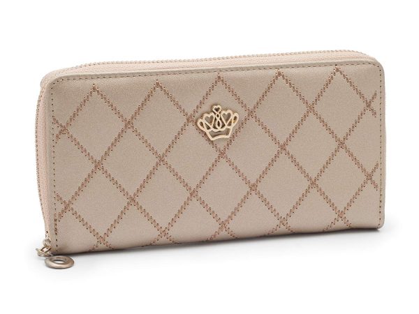 Portofel pentru femei cu fermoar matlasat, piele ecologică - imagine 4