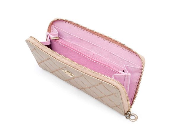 Portofel pentru femei cu fermoar matlasat, piele ecologică - imagine 2