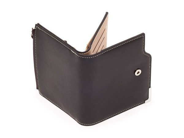 Portofel modern pentru bărbați cu buzunar pentru monede, piele ecologică - imagine 3