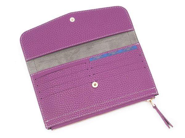 Portofel modern pentru femei cu buzunar pentru monede, piele ecologică - imagine 2