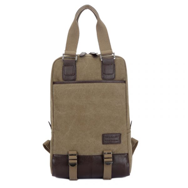 Rucsac modern cu un singur compartiment pentru studenți - maro - imagine 5