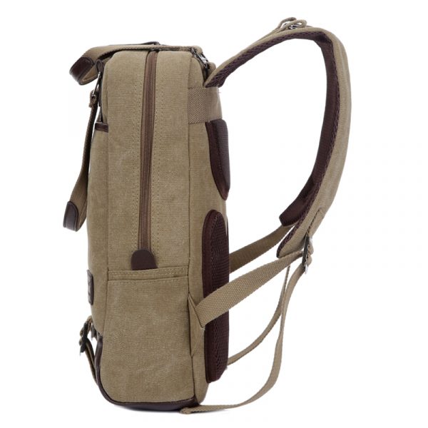 Rucsac modern cu un singur compartiment pentru studenți - maro - imagine 4