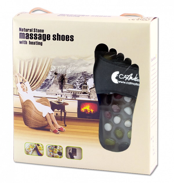 PAPUCI DE CASĂ CU ÎNCĂLZIRE ŞI MASAJ CU PIETRE NATURALE - imagine 7