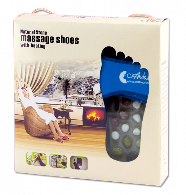 PAPUCI DE CASĂ CU ÎNCĂLZIRE ŞI MASAJ CU PIETRE NATURALE - imagine 6