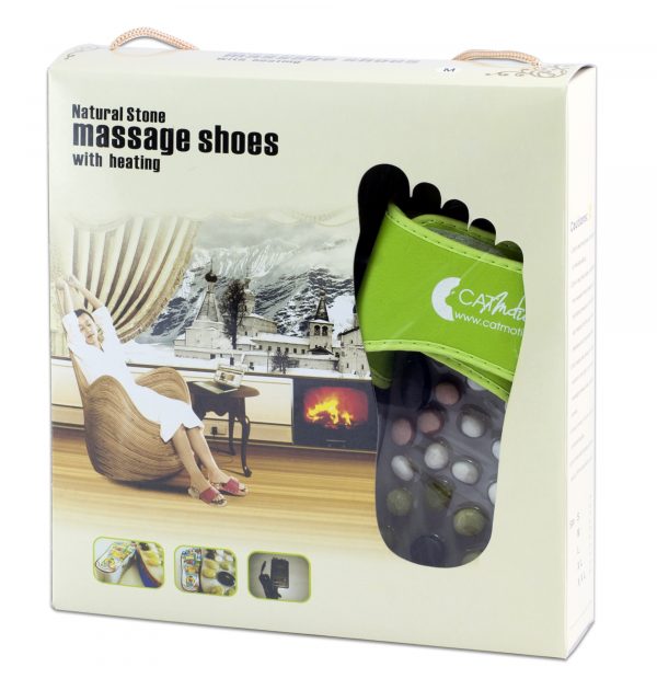 PAPUCI DE CASĂ CU ÎNCĂLZIRE ŞI MASAJ CU PIETRE NATURALE - imagine 5