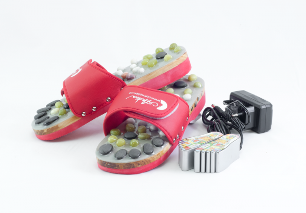 PAPUCI DE CASĂ CU ÎNCĂLZIRE ŞI MASAJ CU PIETRE NATURALE - imagine 3