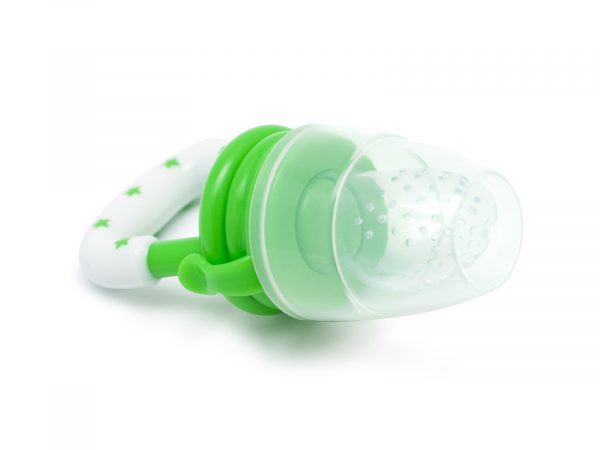 3_Silikonové-krmítko-pro-děti - kopie - kopie Suzetă pentru hrănirea copiilor și inel gingival, verde, set de 2 bucăți - imagine 5