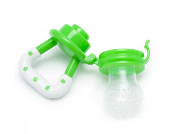 4_Silikonové-krmítko-pro-děti - kopie - kopie Suzetă pentru hrănirea copiilor și inel gingival, verde, set de 2 bucăți - imagine 4