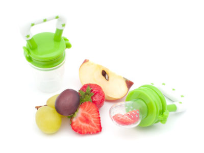 Suzetă pentru hrănirea copiilor și inel gingival, verde, set de 2 bucăți