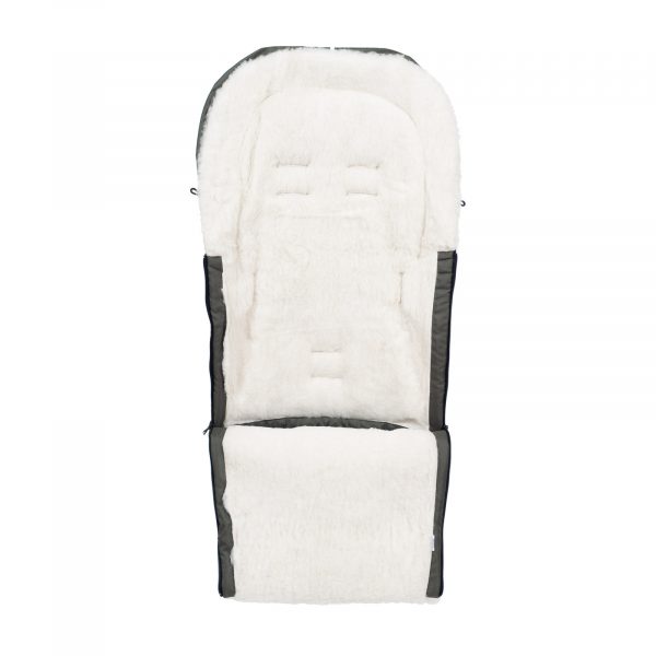 Sac de iarnă Arctic wool, lână de oaie, impermeabil + Mănuși pentru cărucior - Oliv - imagine 2