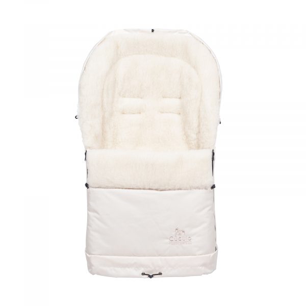 Arctic-svetle-bezovy-01 Sac de iarnă Arctic wool, lână de oaie, impermeabil + Mănuși pentru cărucior - Bej deschis - imagine 3