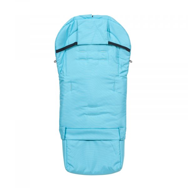 Sac de iarnă Arctic wool, lână de oaie, impermeabil + Mănuși pentru cărucior - Turcoaz ușor - imagine 8