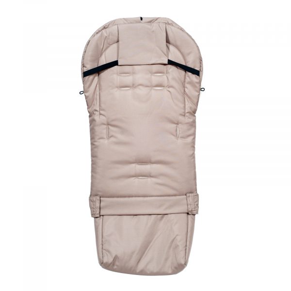Sac de iarnă Arctic wool, lână de oaie, impermeabil + Mănuși pentru cărucior - Bej închis - imagine 8
