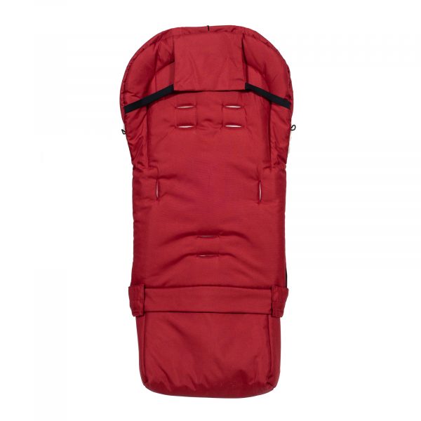 Sac de iarnă Arctic wool, lână de oaie, impermeabil + Mănuși pentru cărucior - Roșu închis - imagine 8