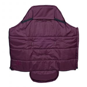 Sac de iarnă impermeabil Iceland wool, lână de oaie + Mănuși pentru cărucior impermeabile - Vin roșu - imagine 8