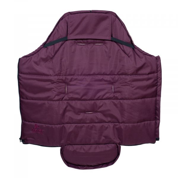 Sac de iarnă impermeabil Iceland wool, lână de oaie + Mănuși pentru cărucior impermeabile - Vin roșu - imagine 8