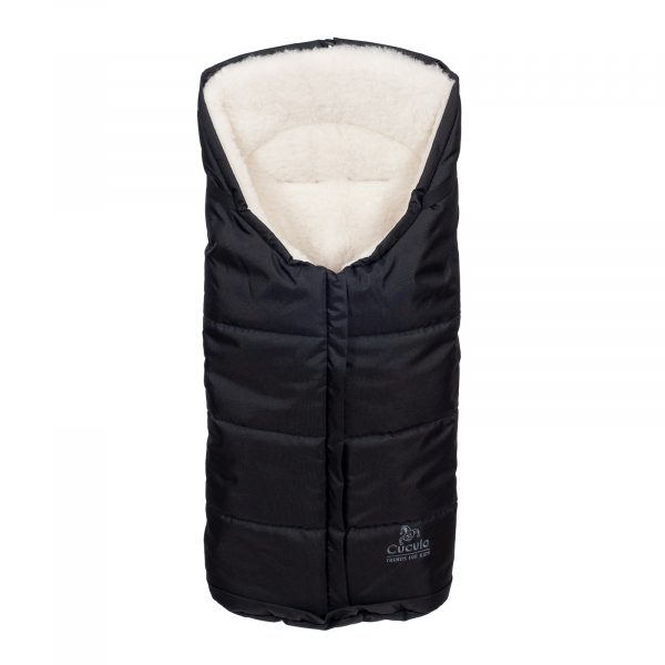 Sac de iarnă impermeabil Iceland wool, lână de oaie + Mănuși pentru cărucior impermeabile - Negru - imagine 4