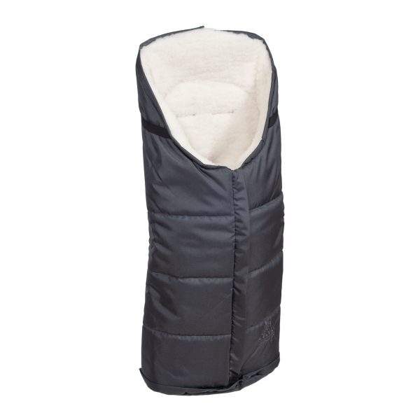 Iceland-grafit02 Sac de iarnă impermeabil Iceland wool, lână de oaie + Mănuși pentru cărucior impermeabile - Grafit - imagine 3