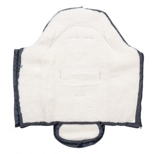 Sac de iarnă impermeabil Iceland wool, lână de oaie + Mănuși pentru cărucior impermeabile - Grafit - imagine 4