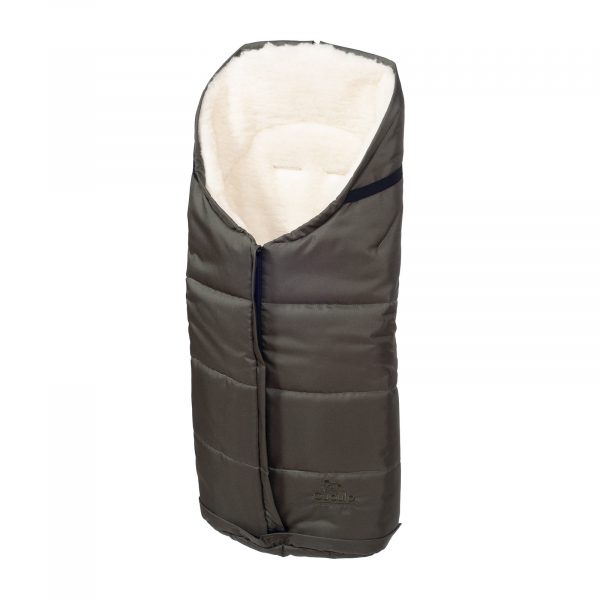 Sac de iarnă impermeabil Iceland wool, lână de oaie + Mănuși pentru cărucior impermeabile - Oliv - imagine 3