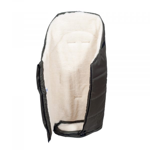 Sac de iarnă impermeabil Iceland wool, lână de oaie + Mănuși pentru cărucior impermeabile - Oliv - imagine 2