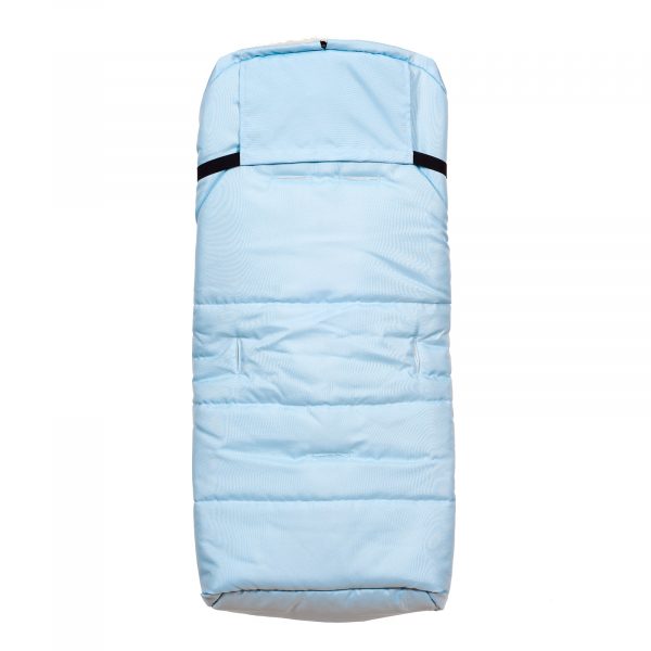 Sac de iarnă impermeabil Iceland wool, lână de oaie + Mănuși pentru cărucior impermeabile - Albastru deschis - imagine 8