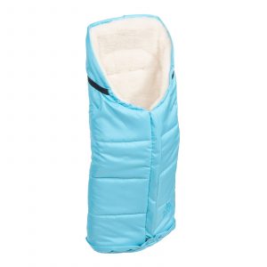 Sac de iarnă impermeabil Iceland wool, lână de oaie + Mănuși pentru cărucior impermeabile  -  Turcoaz ușor - imagine 3