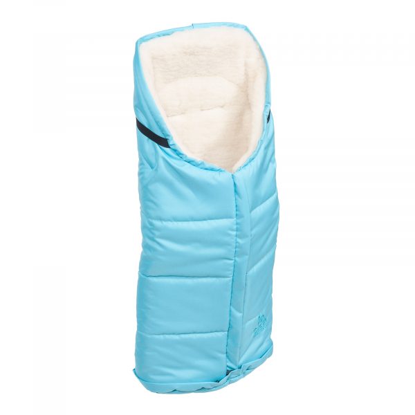 Iceland-svetle-tyrkysovy02 Sac de iarnă impermeabil Iceland wool, lână de oaie + Mănuși pentru cărucior impermeabile  -  Turcoaz ușor - imagine 3