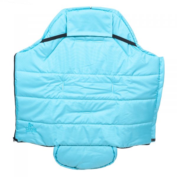 Iceland-svetle-tyrkysovy08 Sac de iarnă impermeabil Iceland wool, lână de oaie + Mănuși pentru cărucior impermeabile  -  Turcoaz ușor - imagine 8