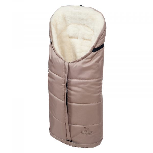 Sac de iarnă impermeabil Iceland wool, lână de oaie + Mănuși pentru cărucior impermeabile  - Bej închis - imagine 3