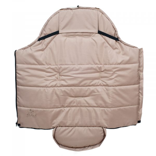 Sac de iarnă impermeabil Iceland wool, lână de oaie + Mănuși pentru cărucior impermeabile  - Bej închis - imagine 9